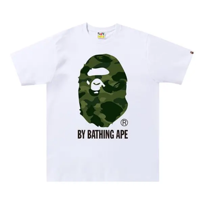 BAPE Color Camo Big Ape Head Tee White/Green