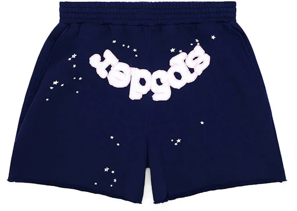 Sp5der OG Web Logo Sweat Short Navy