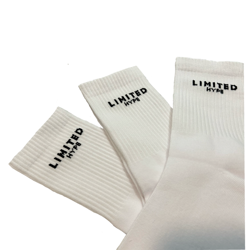 Limited Hype Socks White (3 Pack)