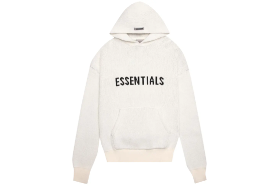 Fear of God Essentials Knit Pullover Hoodie Cream