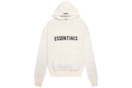 Fear of God Essentials Knit Pullover Hoodie Cream