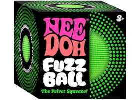 NeeDoh Fuzzball The Velvet Squeeze Squishy Fidget Toy Green