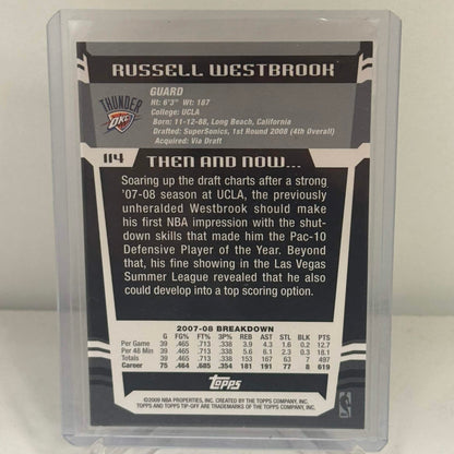 2008-09 Topps Tip-off Russell Westbrook #114 RC