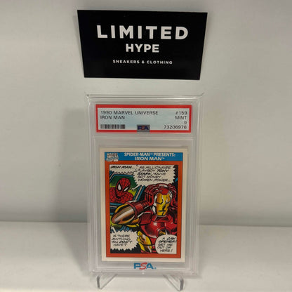1990 SPIDERMAN x IRONMAN MARVEL UNIVERSE #159 (PSA9)