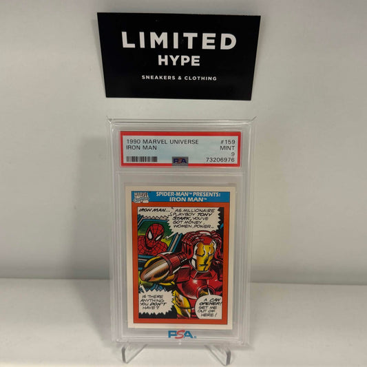 1990 SPIDERMAN x IRONMAN MARVEL UNIVERSE #159 (PSA9)