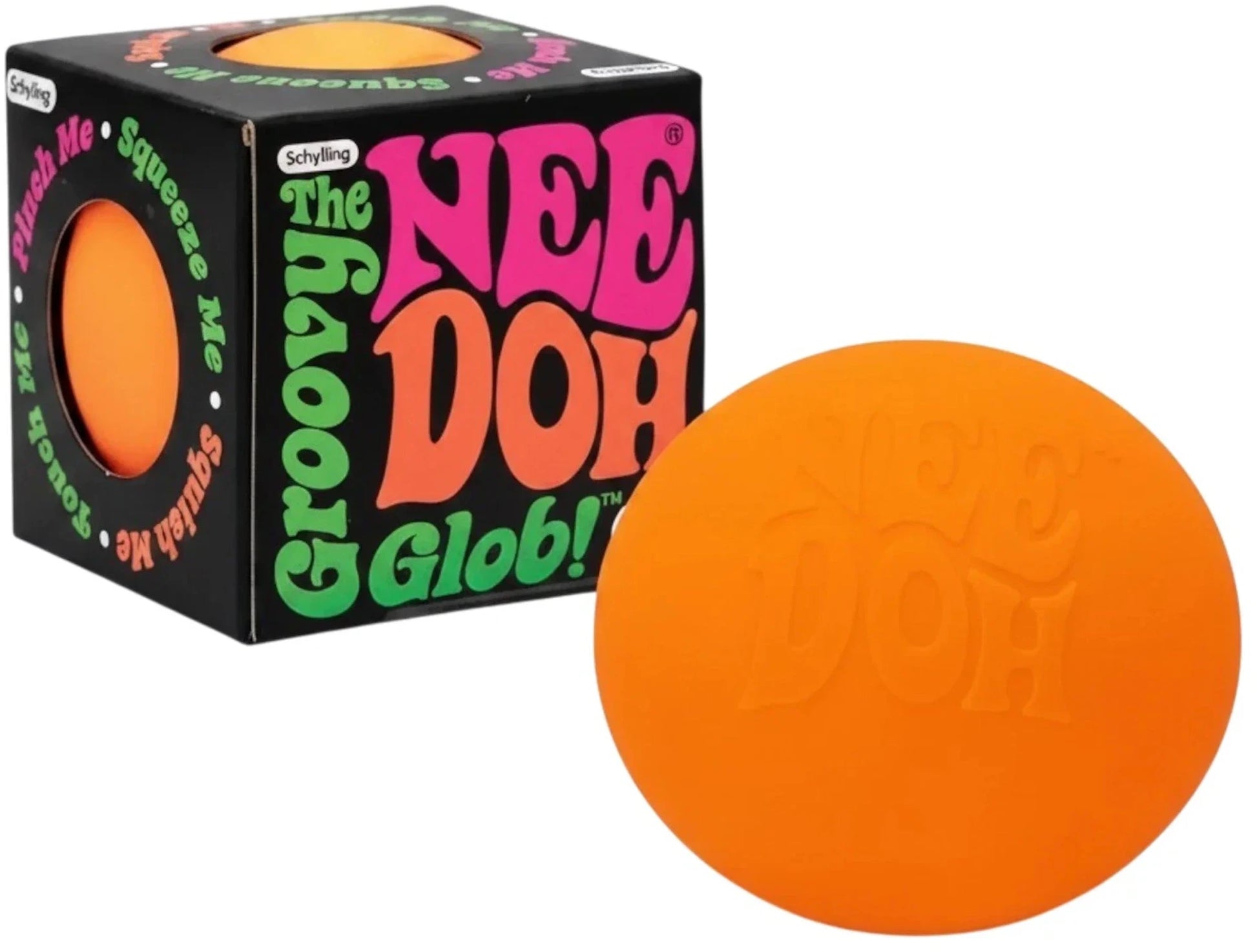 NeeDoh The Groovy Glob Squishy Fidget Toy Orange