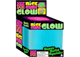 NeeDoh Nice Cube Glow Squishy Fidget Toy Blue