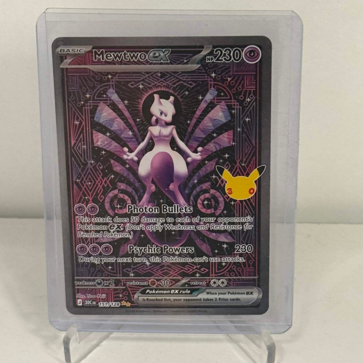 Pokemon Mewtwo Ex 30th Celebration #151/128