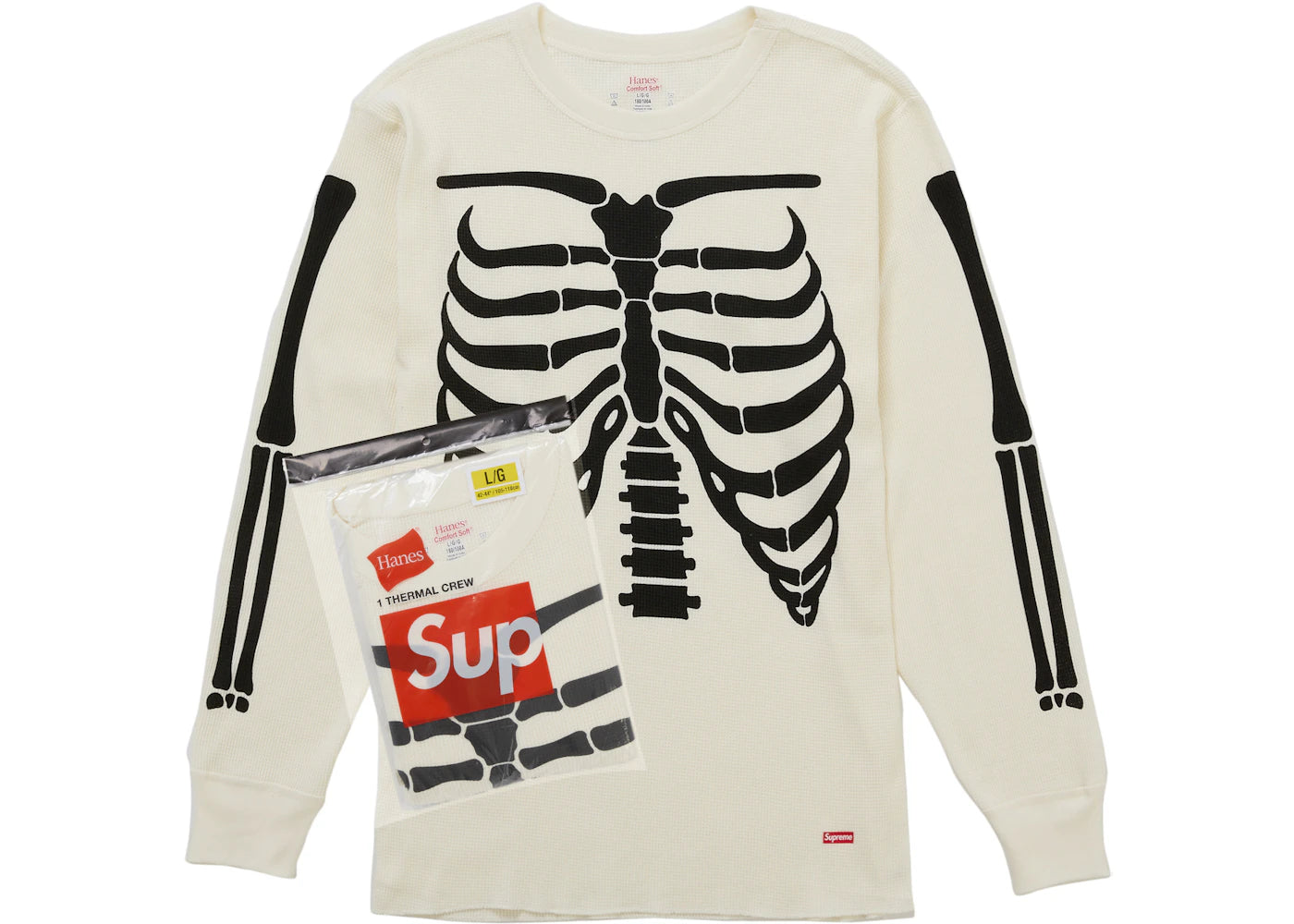 Supreme Hanes Bones Thermal Crew FW25 (1 Pack) White