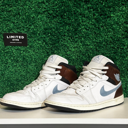 Jordan 1 Mid SE Brown Blue Grey (USED)