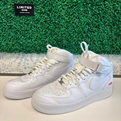 Nike Air Force 1 Mid Supreme White (USED)