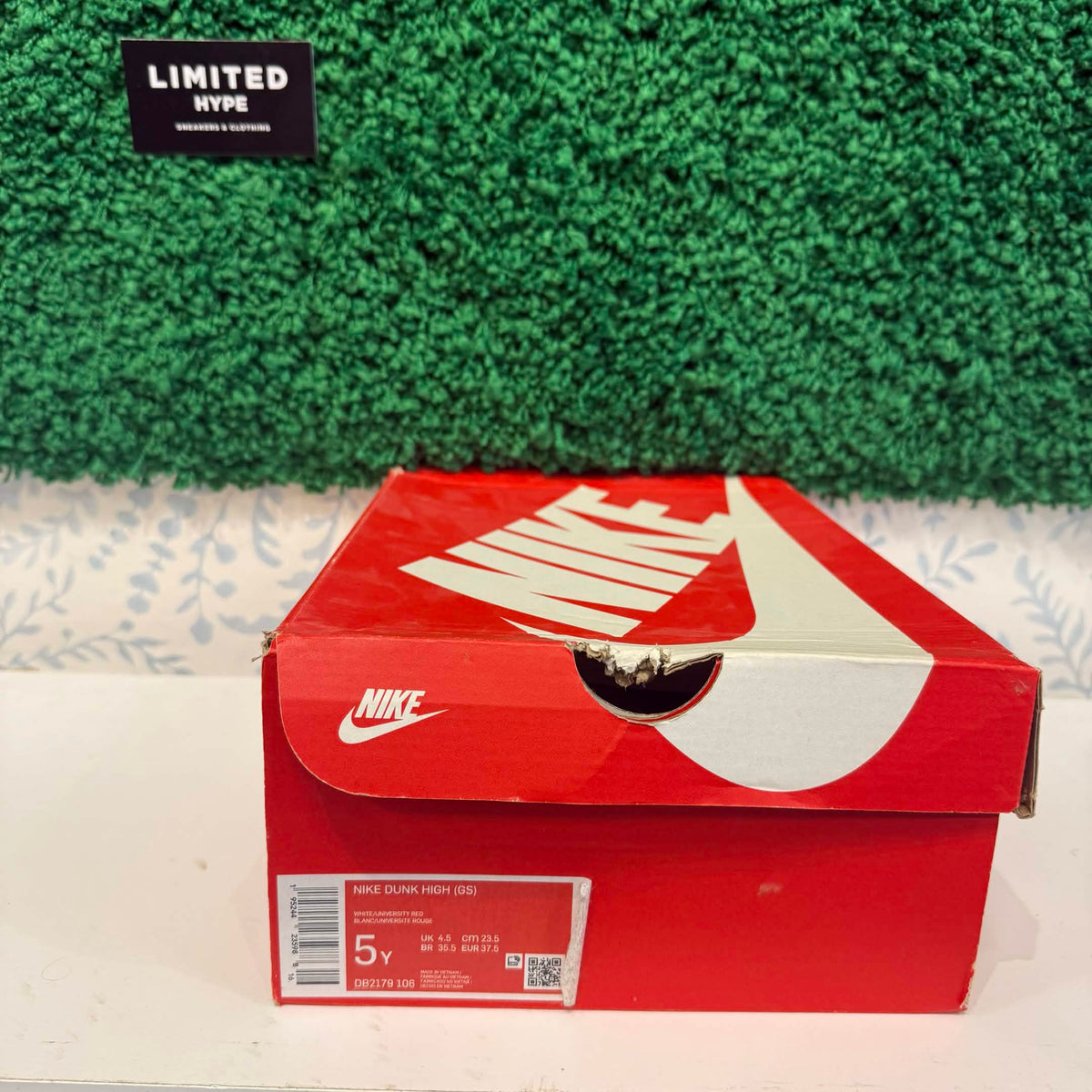 Nike Dunk High Championship White Red (GS) (USED)