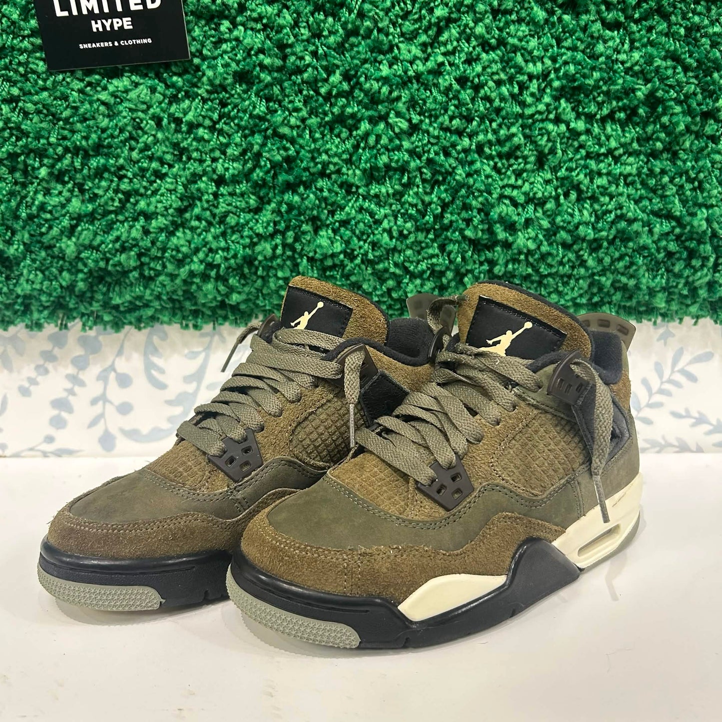 Jordan 4 Retro SE Craft Medium Olive (GS) (USED) (NO BOX)