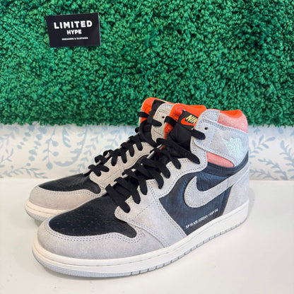 Jordan 1 Retro High Neutral Grey Hyper Crimson (USED, NO BOX)