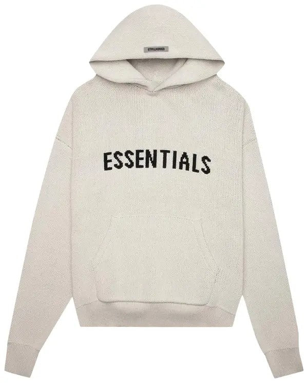 Fear of God Essentials Knit Pullover Hoodie Oatmeal