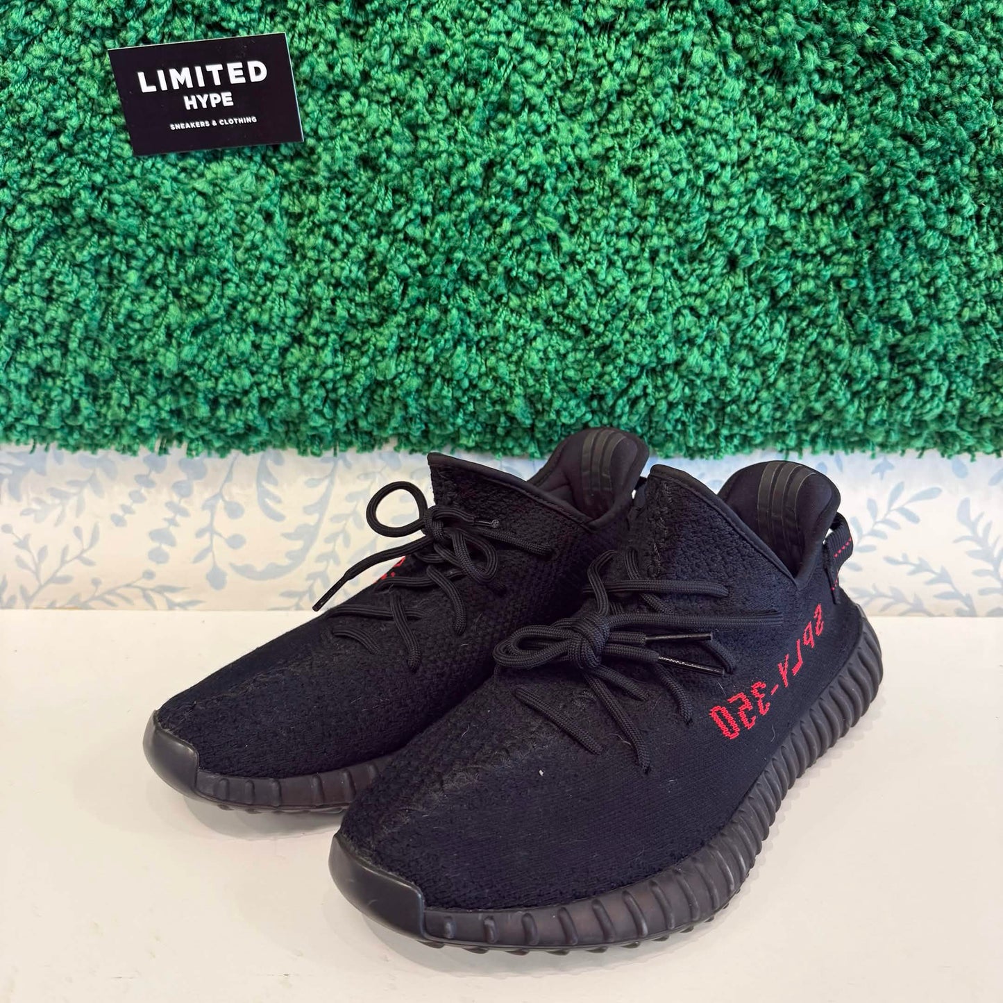 adidas Yeezy Boost 350 V2 Black Red (USED, NO BOX)