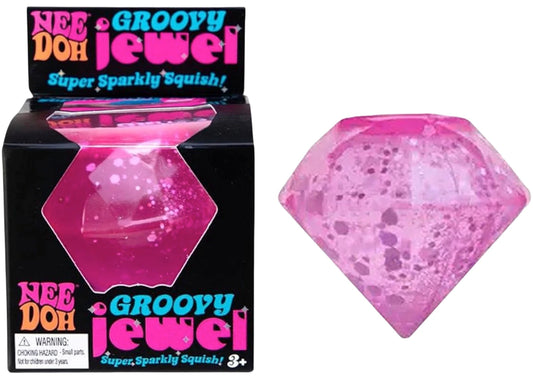 NeeDoh Groovy Jewel Squishy Fidget Toy Pink