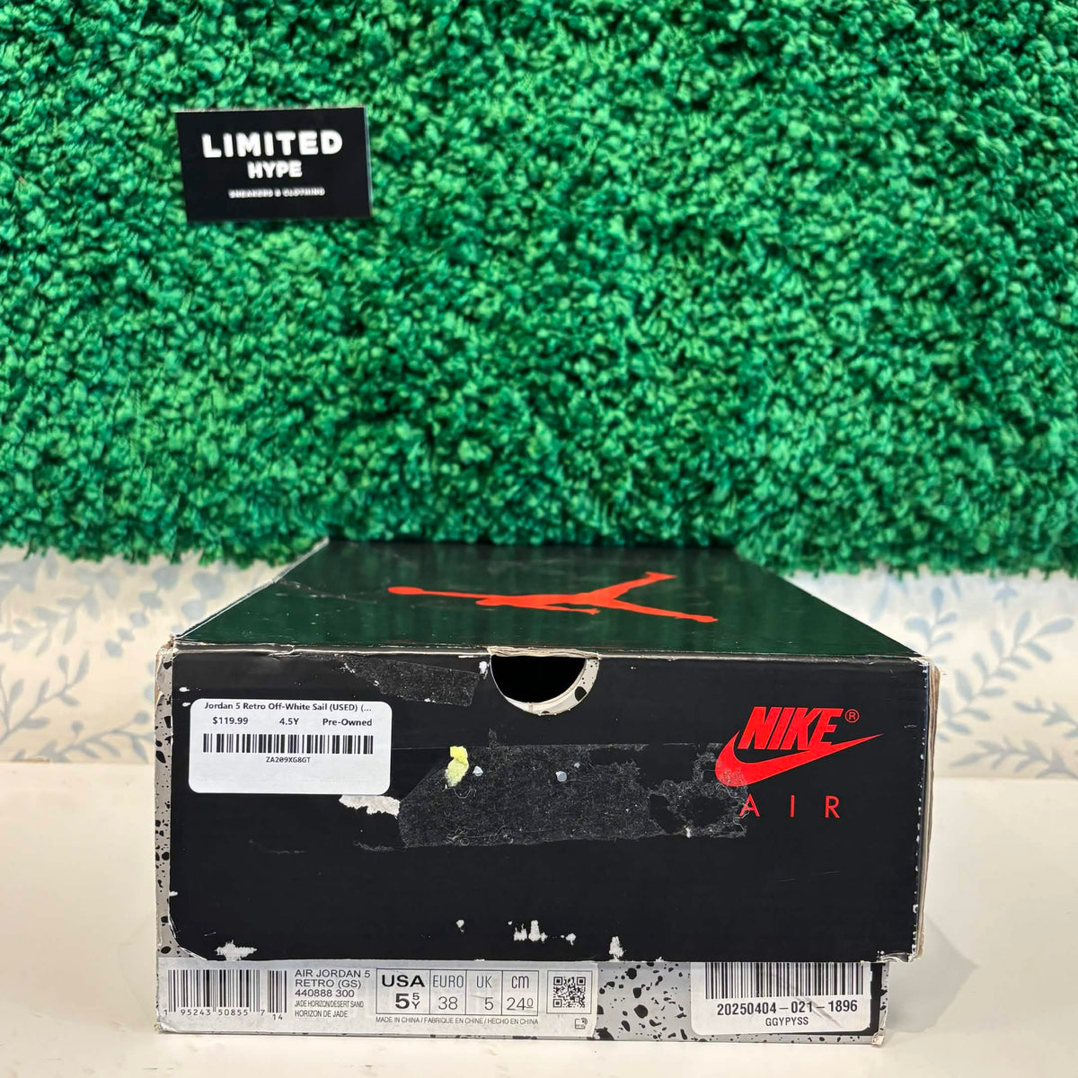 Jordan 5 Retro Off-White Sail (USED) (REP BOX)