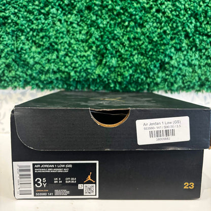 Jordan 1 Low Midnight Navy Wolf Grey (GS) (USED)