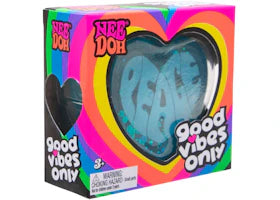 NeeDoh Good Vibes Only Squishy Fidget Toy (Text on Heart May Vary) Blue