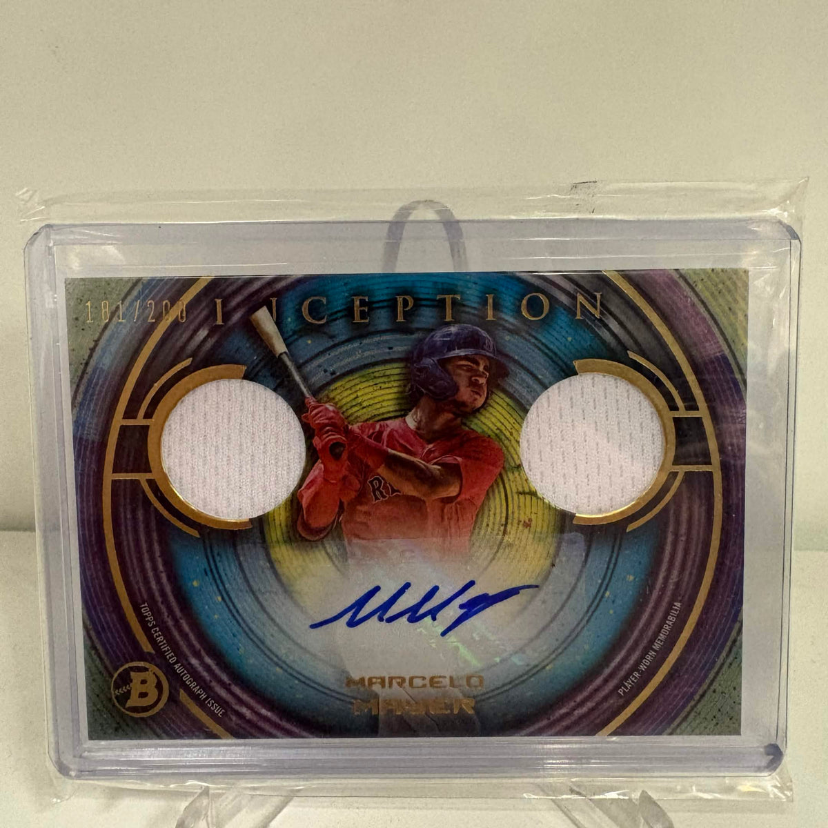 2022 Bowman Inception Autograph Dual Relics Marcelo Mayer