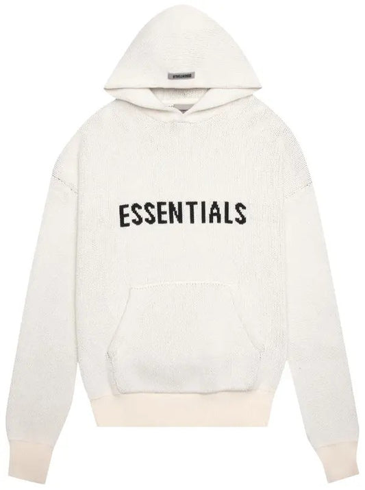 Fear of God Essentials Knit Pullover Hoodie Cream
