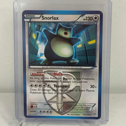 Pokemon 2012 Snorlax Team Plasma Rare LP 101/135