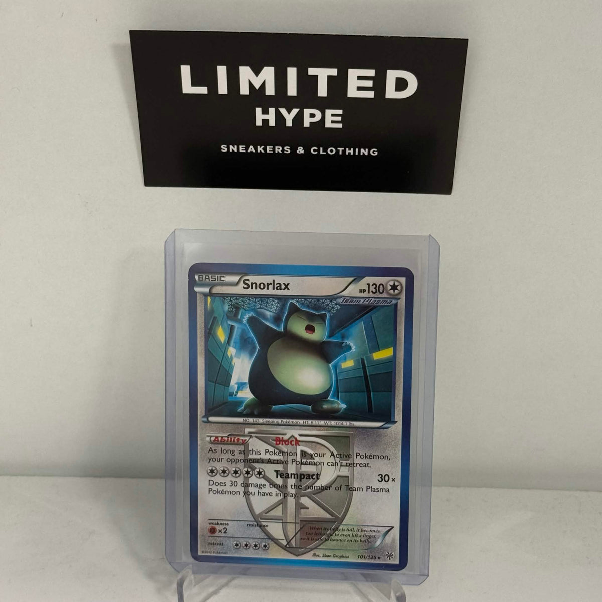 Pokemon 2012 Snorlax Team Plasma Rare LP 101/135