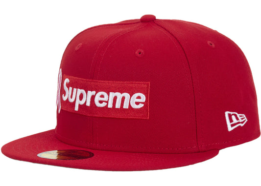 Supreme x New Era Breast Cancer Awareness Box Logo Fitted Hat Red