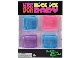 NeeDoh Nice Ice Baby Squishy Fidget Toy Set of 4 Blue/Purple/Pink
