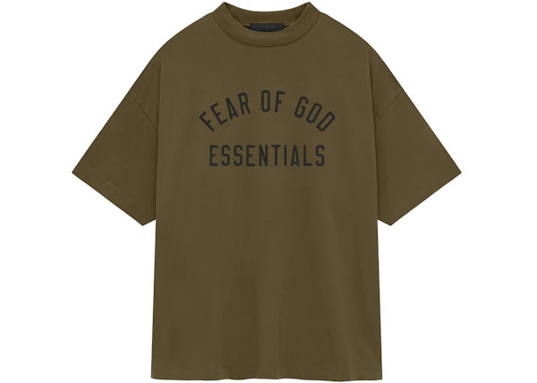 Fear of God Essentials Jersey Crewneck Tee Olive