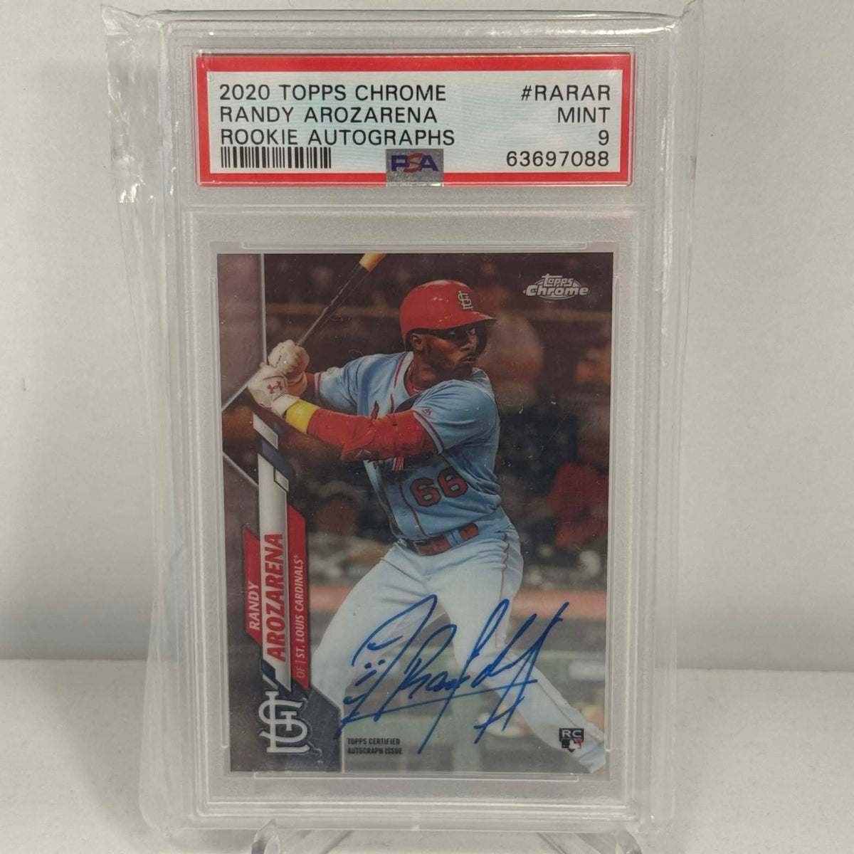 2020 Topps Chrome Randy Arozerena RC Autograph (PSA9)
