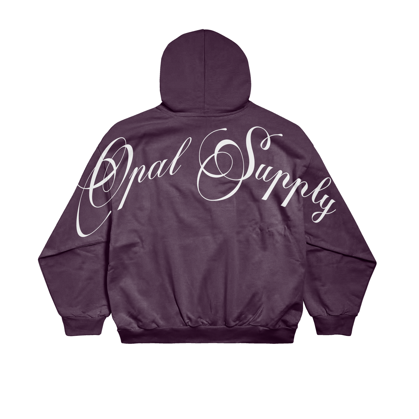 Opal Supply Cursive Logo Hoodie Plum