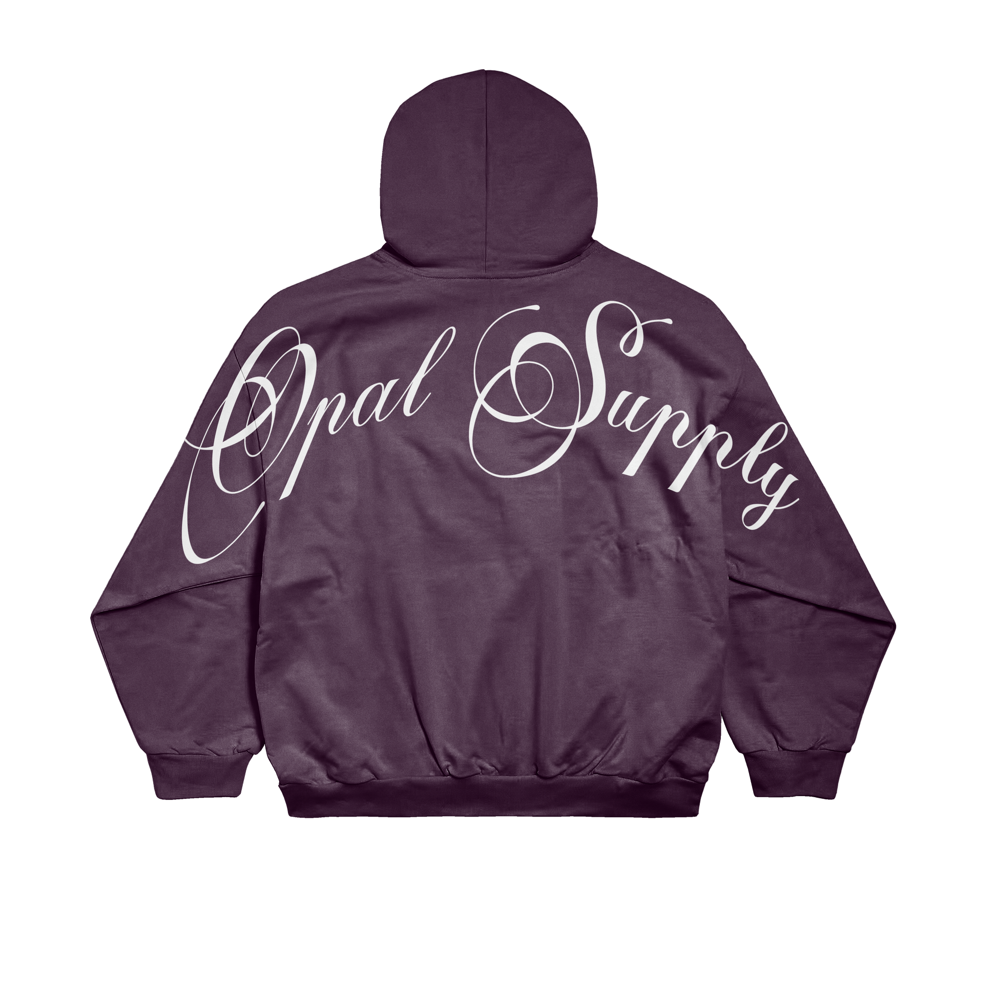 Opal Supply Cursive Logo Hoodie Plum