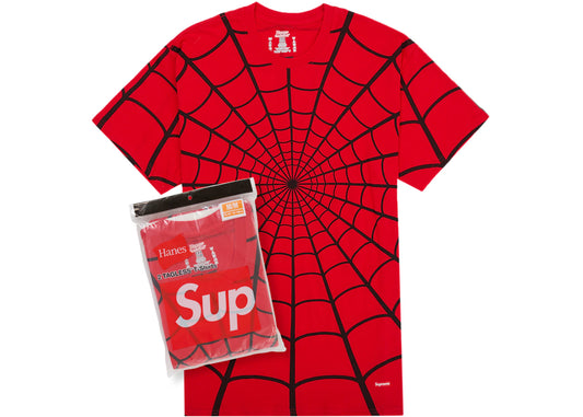 Supreme Hanes Spider-Man Tagless Tees Red (Single Tee)