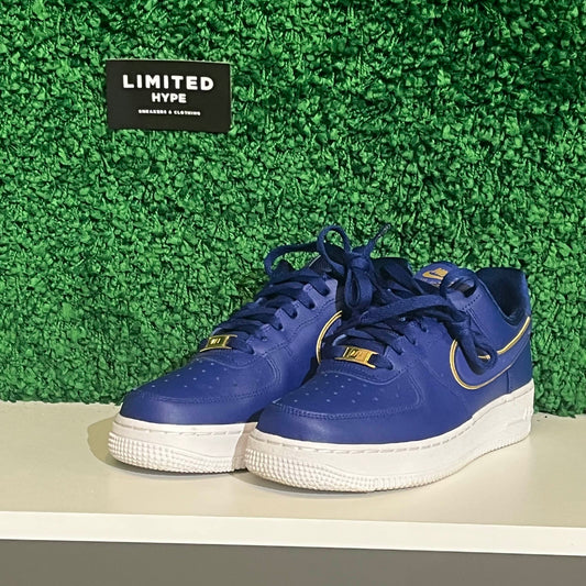 Nike Air Force 1 Low Blue Gold Swoosh (Women's) (USED NO BOX)