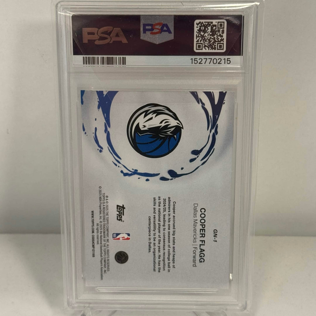Cooper Flagg 2025-26 Topps Generation Now Rookie GN-1 (PSA 10)