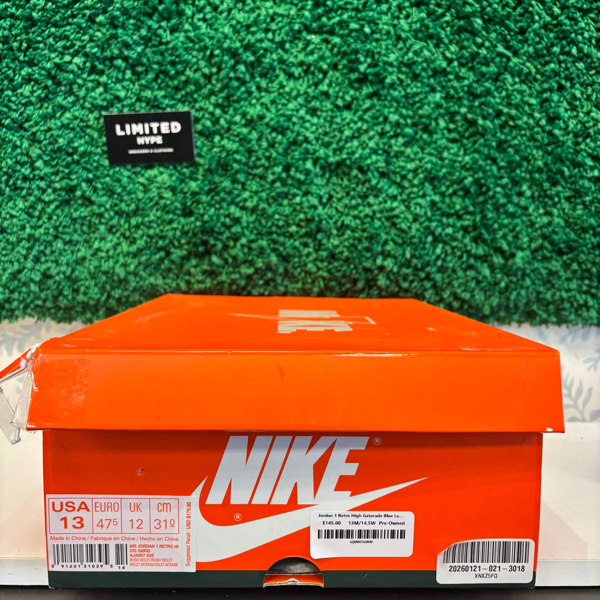 Jordan 1 Retro High Gatorade Blue Lagoon (USED)