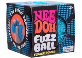 NeeDoh Flower Power Fuzz Ball Squishy Fidget Toy Blue