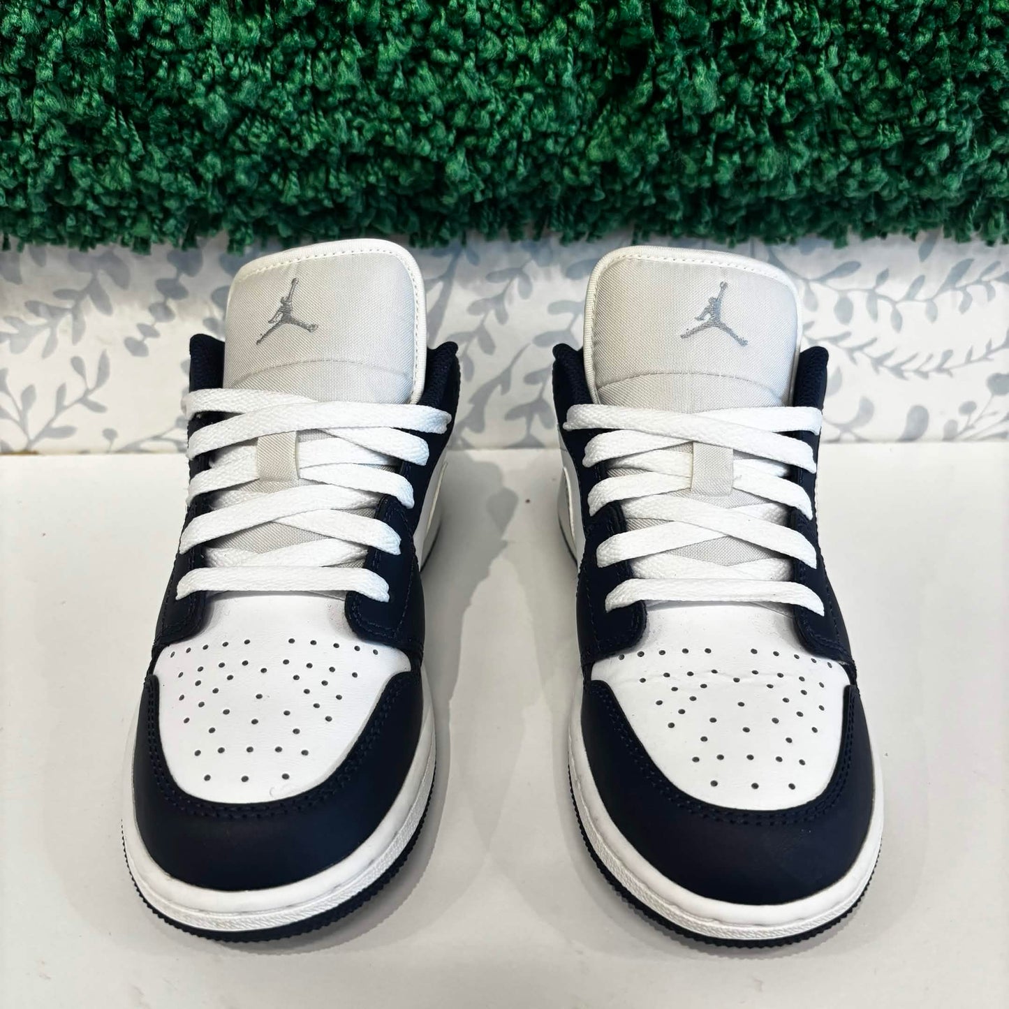 Jordan 1 Low Midnight Navy Wolf Grey (GS) (USED)