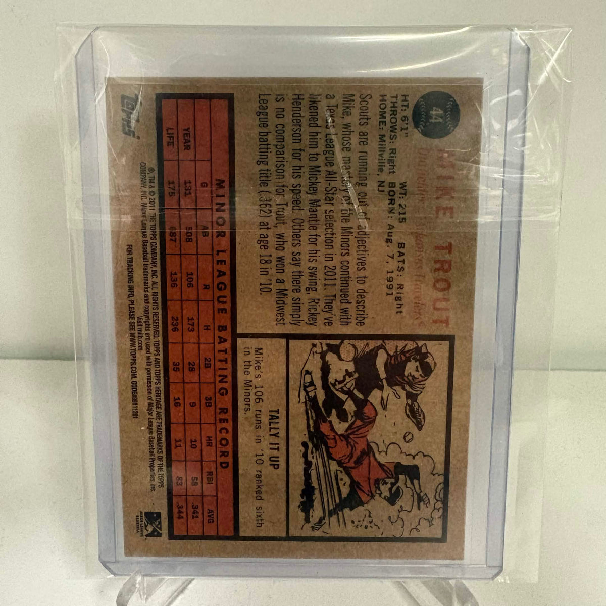2011 Topps Heritage Minor League Edition Mike Trout #44