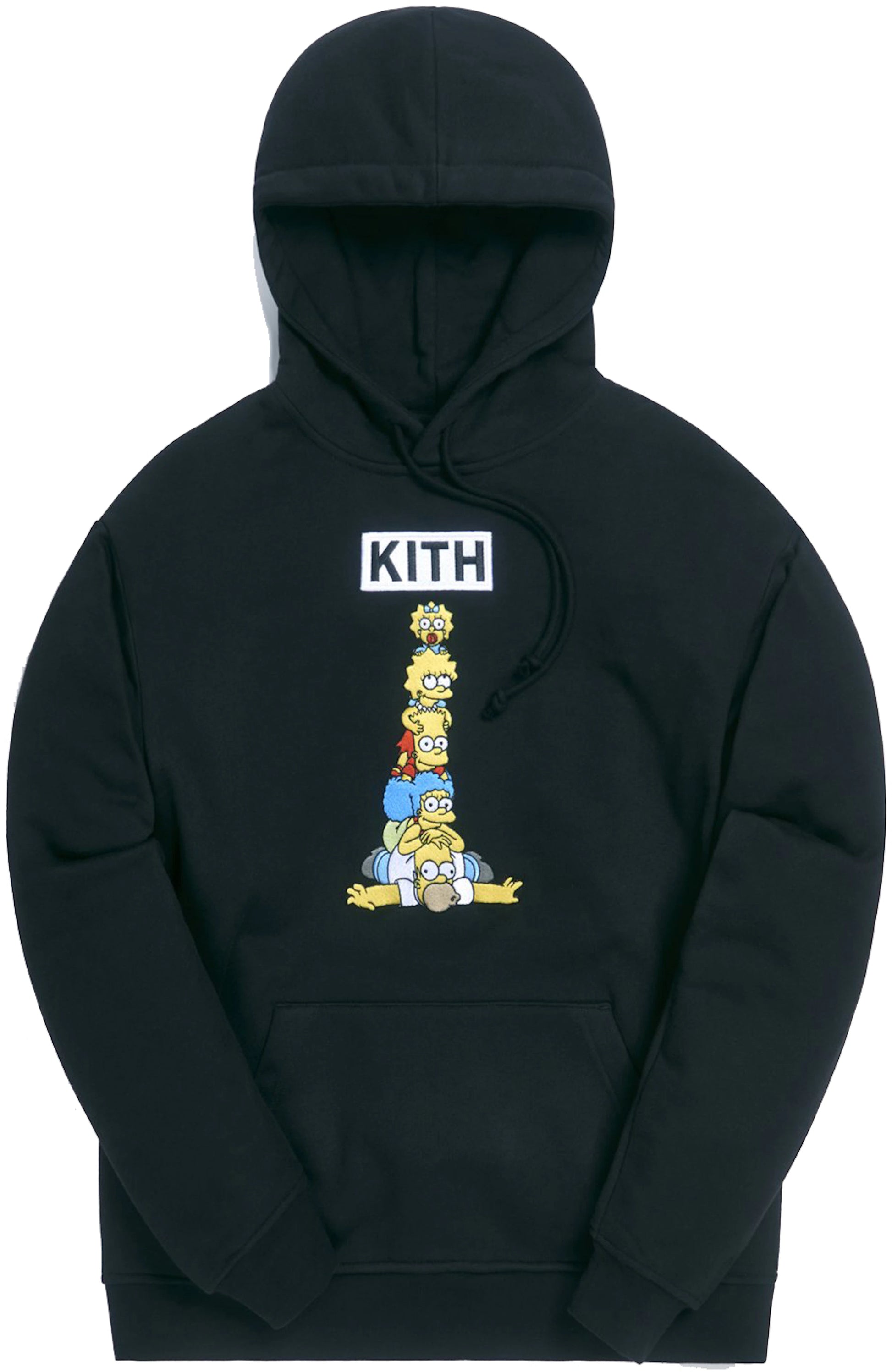 Kith x The Simpsons Family Stack Hoodie Black