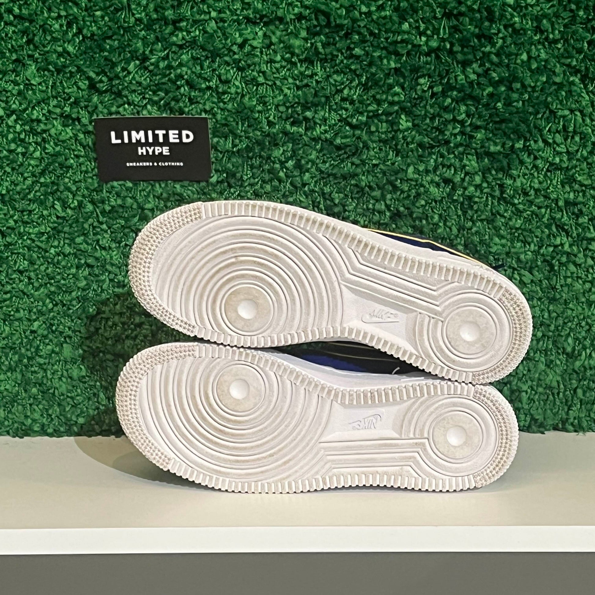 Nike Air Force 1 Low Blue Gold Swoosh (Women's) (USED NO BOX)