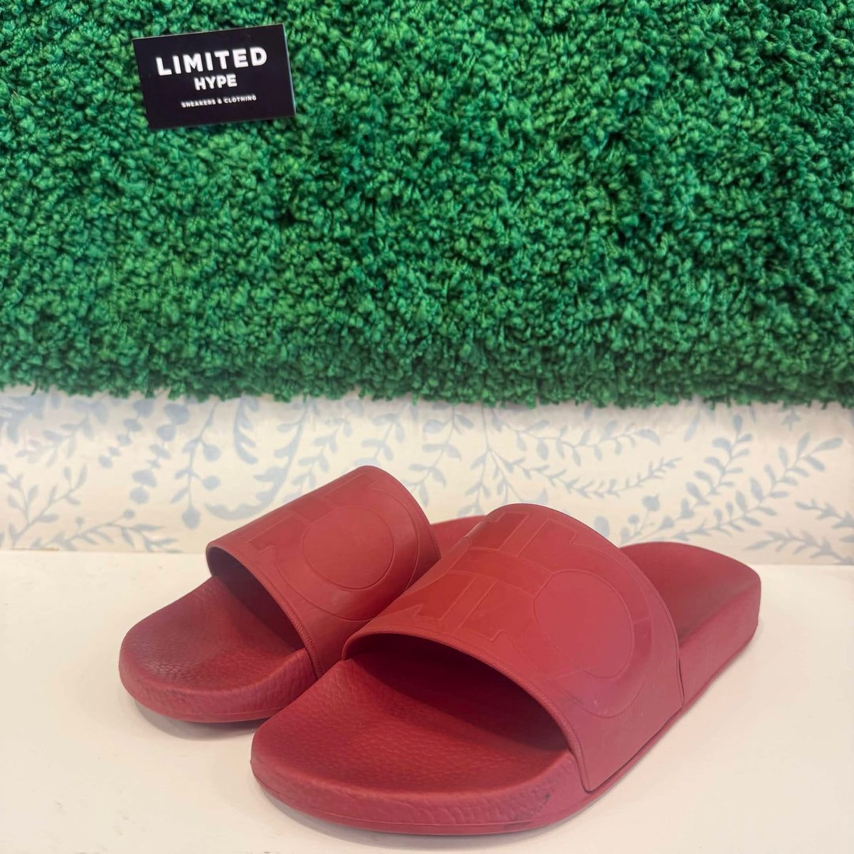 Salvatore Ferragamo Red Designer Slides (USED)