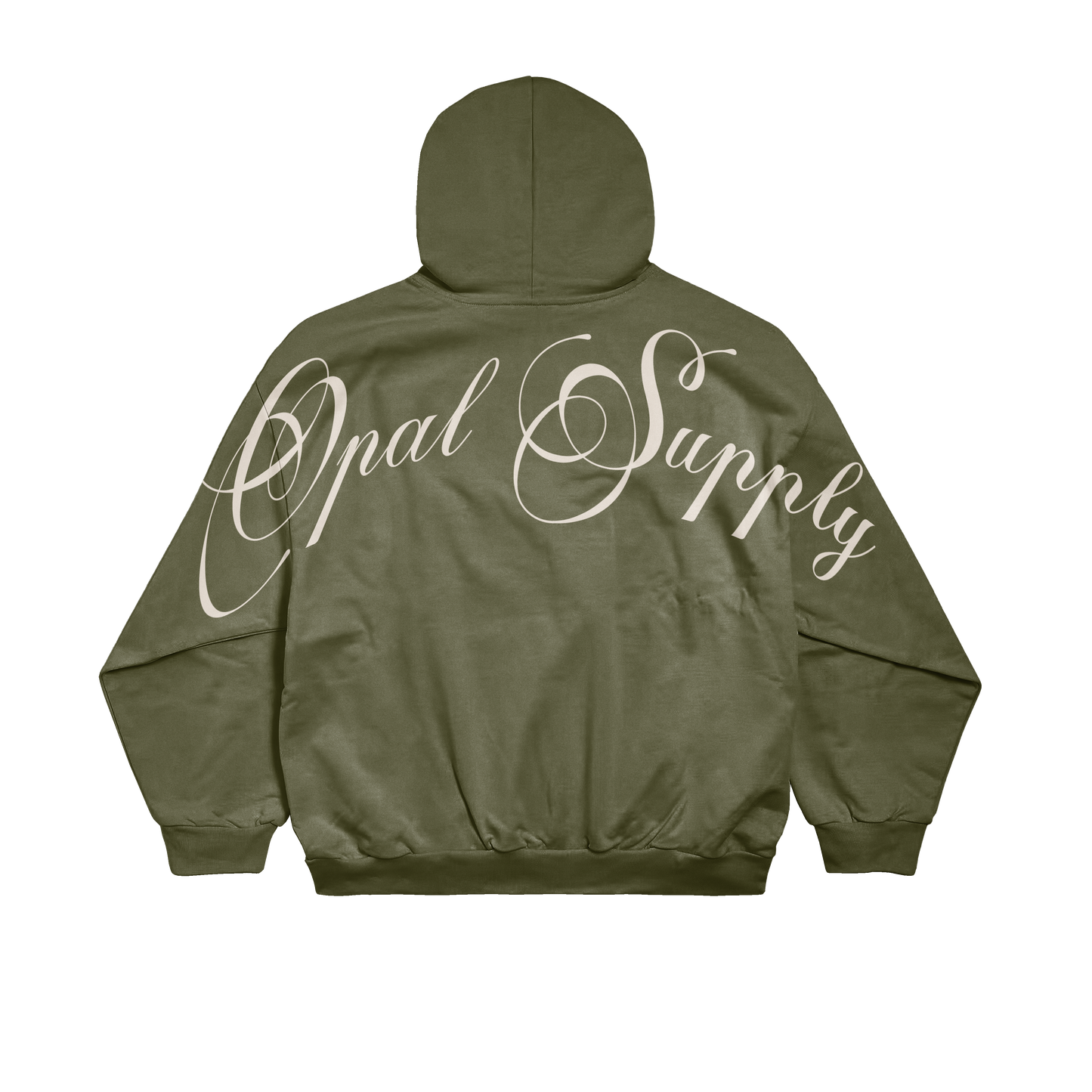 Opal Supply Cursive Logo Hoodie Olive