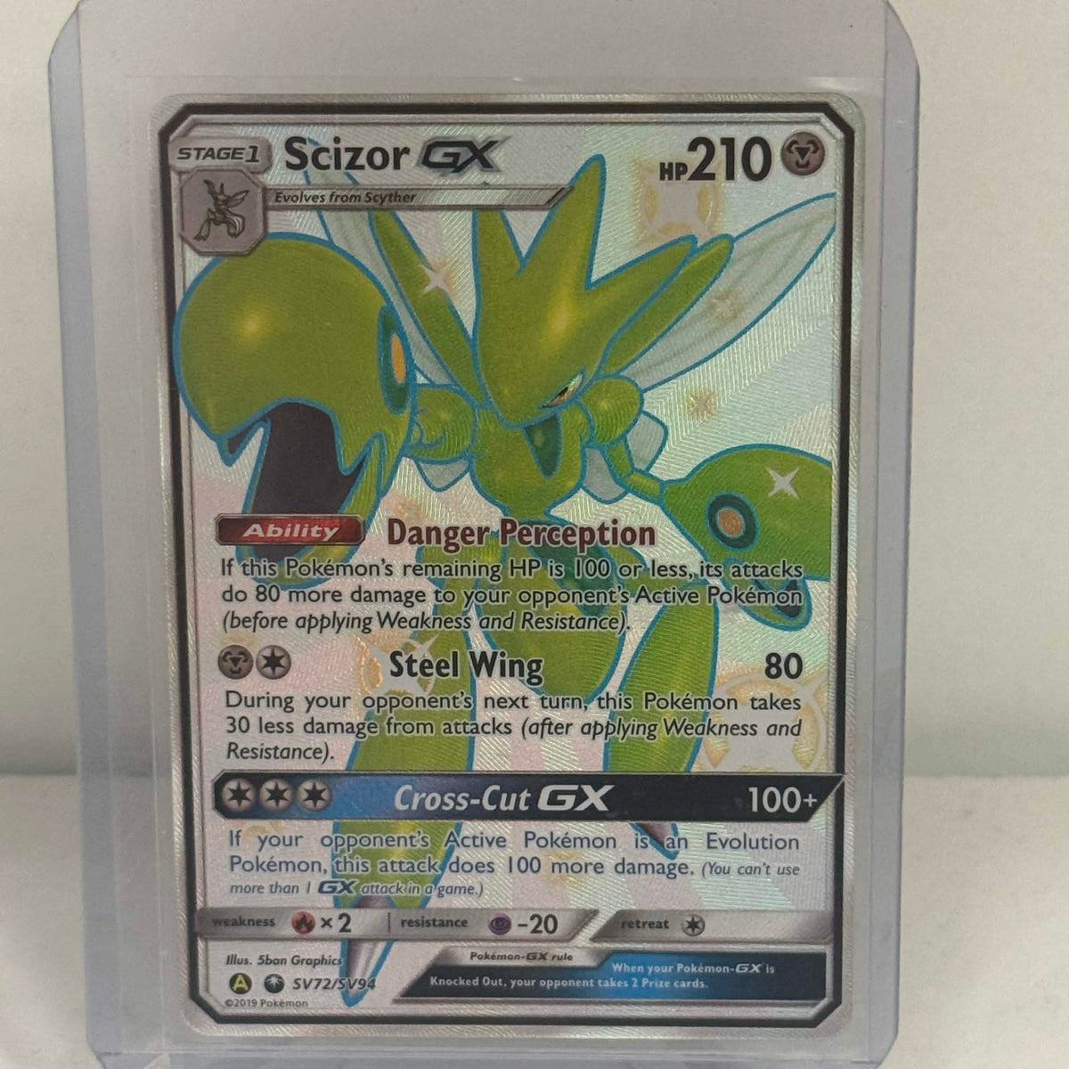 Pokemon 2019 Scizor GX Sun & Moon Hidden Fates #SV72