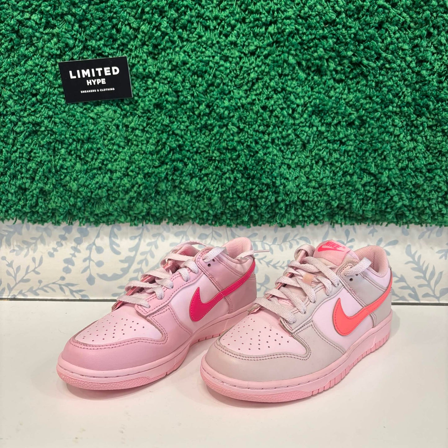 Nike Dunk Low Triple Pink (GS) (Sun Damaged)