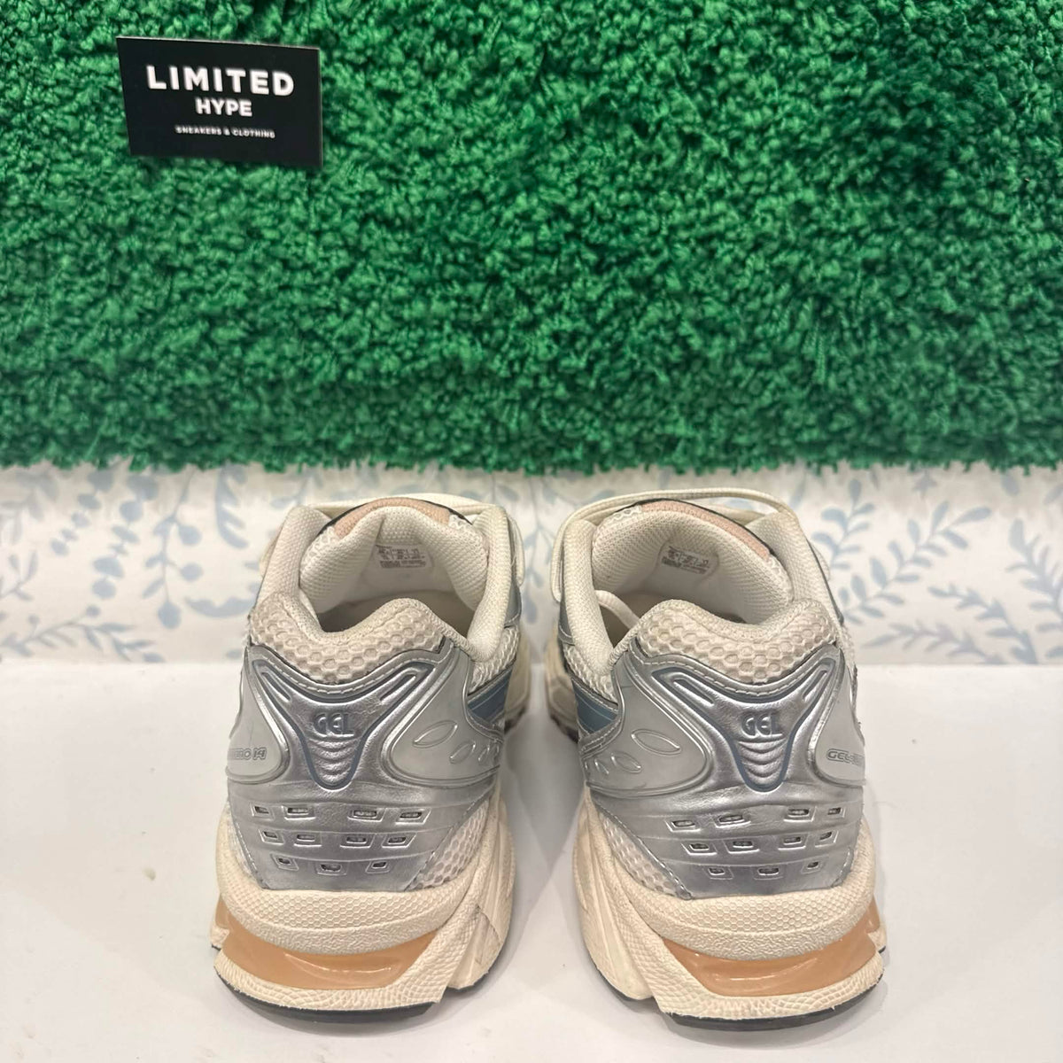 ASICS Gel-Kayano 14 Birch Pure Silver Teal Gold (USED, NO BOX)