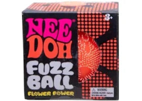 NeeDoh Flower Power Fuzz Ball Squishy Fidget Toy Orange